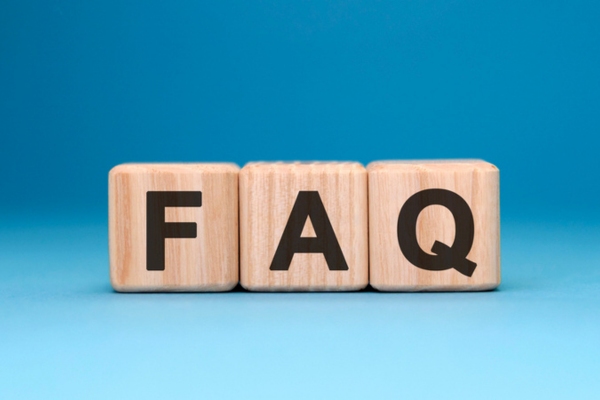 FAQ spelled using wooden letter cubes depicting Trusted Heating Oil questions
