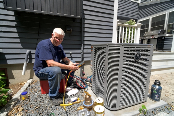HVAC maintenance by Fawcett Energy professional HVAC technician