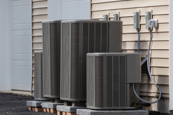 HVAC units at the back of house