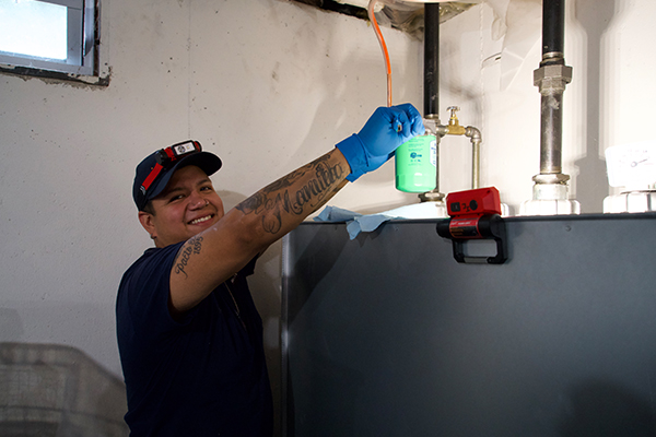 heating oil storage tank installation by fawcett energy