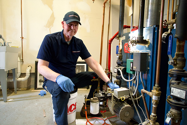home heating boiler repair by hvac professional