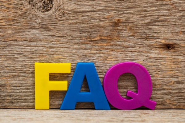 FAQ spelled using plastic 3D letters depicting Heating Oil Delivery Services questions